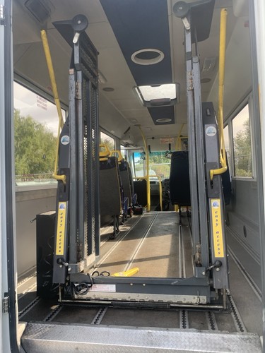Electric disabled vehicle ramp - vehicle,